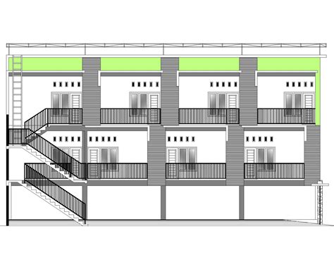 Desain Jadi Rumah Kos 2 Lantai Ukuran Lahan 10x20 M Gaya Minimalis