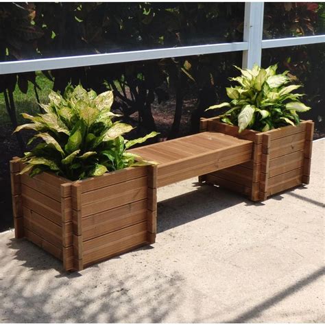 Thermod 82 In X 18 In Modula Wood Planter Bench Modula 35 The Home