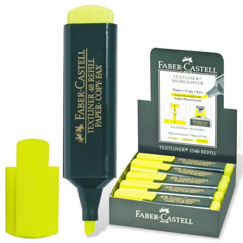 Маркер-выделитель текста Faber-Castell 154807, цвет желтый - купить в ...