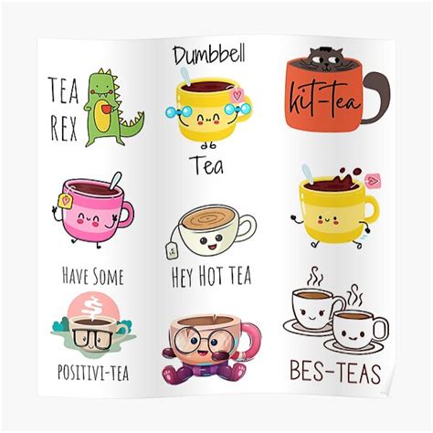 "Tea Puns Sticker Pack | Tea Puns | Tea Jokes | Bubble Tea Puns | Puns About Tea | Funny Tea ...