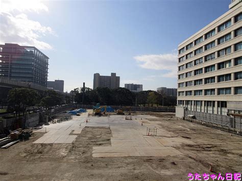 千葉市役所建替中＋国道357号線側道整備工事♪（その3、千葉県千葉市中央区千葉港） うたちゃん日記