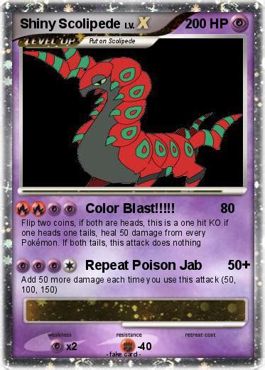 Pokémon Shiny Scolipede 3 3 - Color Blast!!!!! - My Pokemon Card