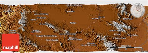 Physical Panoramic Map of Madera