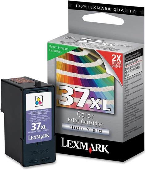 New Genuine Lexmark 37 Xl Tri Color Ink Cartridge 18c2180