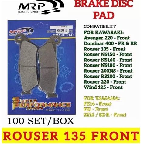 Front Brake Pad Rouser 135 Ns150 Ns200 Rs200 Dominar400 Ns160 Wind 125