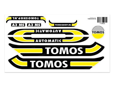 Stickerset Tomos Standard Automatic A Ms Geel Kopen