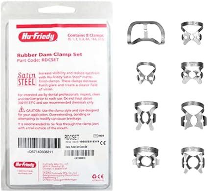 Kit De Grapas Dentales Hu Friedy Juego De Abrazaderas Para Dique De