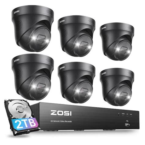 Zosi K Uhd Channel Tb Poe Nvr Security Camera System With Mp