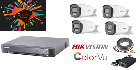 Hikvision Colorvu Camera Kit Mp Bullet Security And Lights