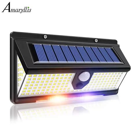 190led Solar Led Light Outdoor Garden Decoration Wall Lamp With 4 Mode