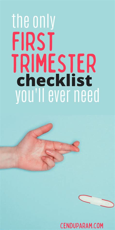 First Trimester To Do List Printable Pregnancy Must Dos Artofit