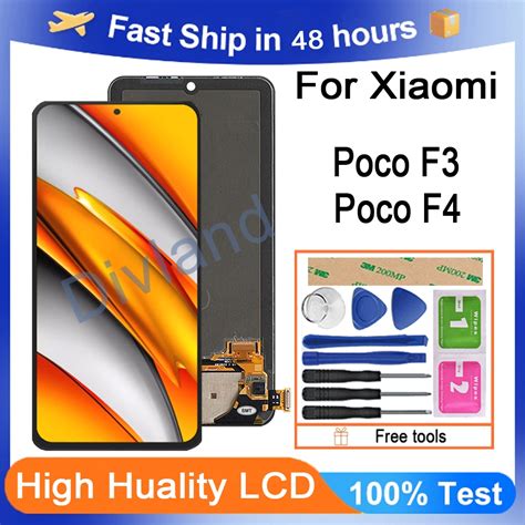 Original Amoled Xiaomi Poco F3 F4 Lcd Display Touch Screen Digitizer Assembly Replacement Parts