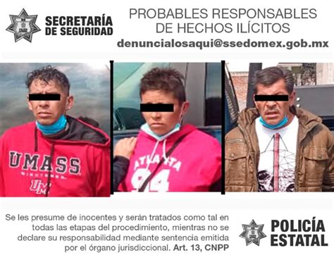 Detienen En Flagrancia A Tres Posibles Responsables Del Delito De Robo