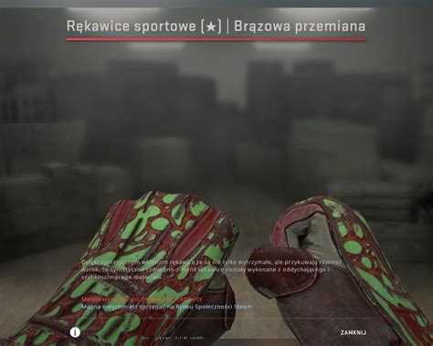 Rękawice cs go Brązowa przemiana WW 0 38 Skin Kosa Września Kup