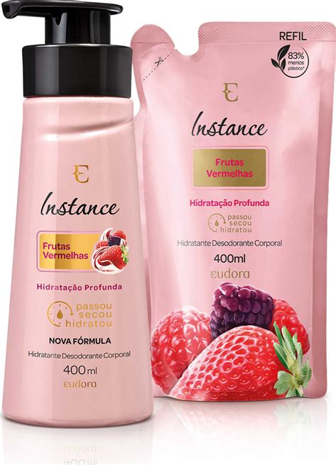 Combo Instance Frutas Vermelhas Hidratante Corporal 400ml Refil Eudora