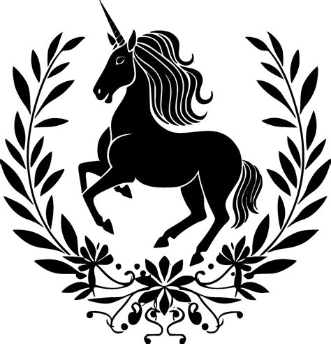 Unicorn - Black and White Isolated Icon - Vector illustration 27227496 ...