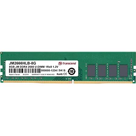 Amazon Transcend デスクトップPC用メモリ PC4 21300 DDR4 2666 16GB 1 2V 288pin U