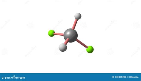 Dichloromethane Dcm Solvent Molecule Skeletal Formula Vector