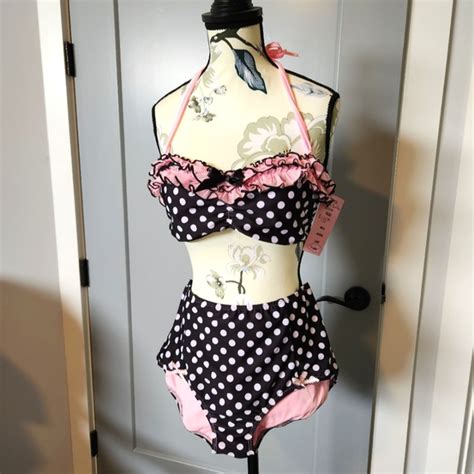 Swim Retro Pin Up Ruffle Bikini Poshmark
