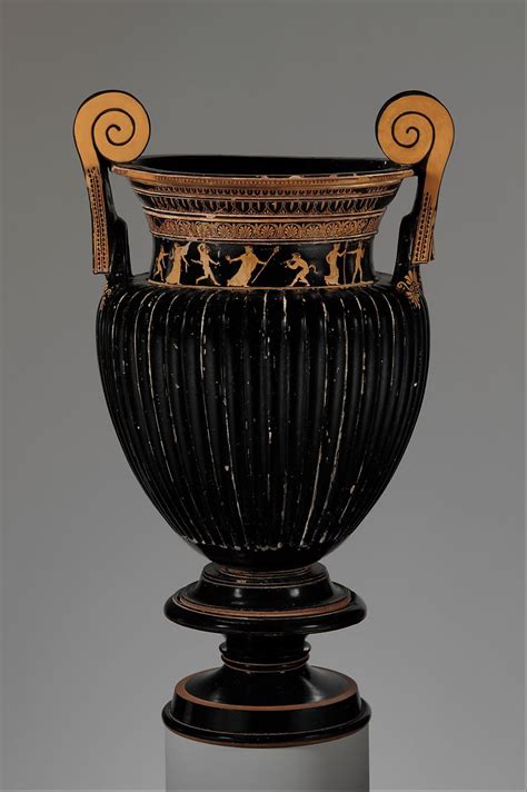 Volute Krater With Stand C Bc Body Ribbed On The Neck Dionysos