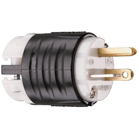 Legrand 20 Amp 125 Volt Blackwhite 3 Wire Grounding Plug At