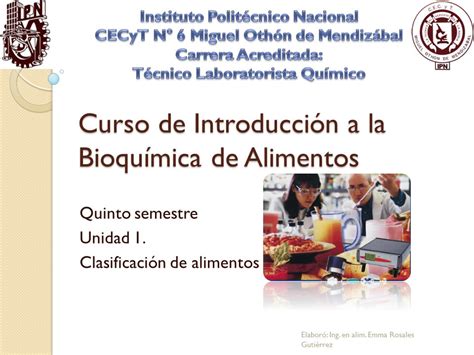 Materiales y enlaces de interés - BIOQUÍMICA DE LOS ALIMENTOS -5TO