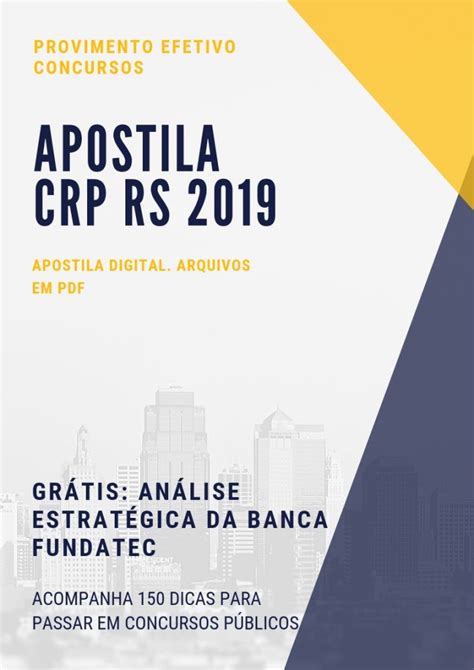 Provimento Efetivo Concursos Apostila CRP RS Assistente