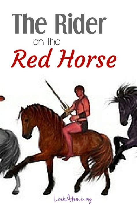 The Rider On The Red Horse Revelation Bible Study Revelation Bible