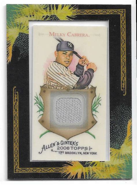 2008 Topps Allen Ginter Relics Melky Cabrera AGR MC On Kronozio