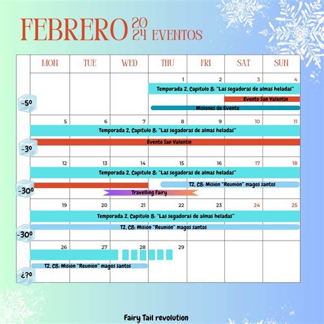 Calendario Febrero Wiki Fairy Tail Revolution Amino