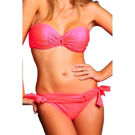 Maillot De Bain Femme Bikini 2 Pièces Bandeau Push Up Et Armature