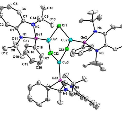 Molecular Structure Of Complex 6 Thermal Ellipsoids Are Drawn At The