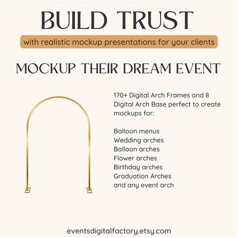 Digital Arch Frames for Canva, Digital Arch Mockups, Arch Backdrop