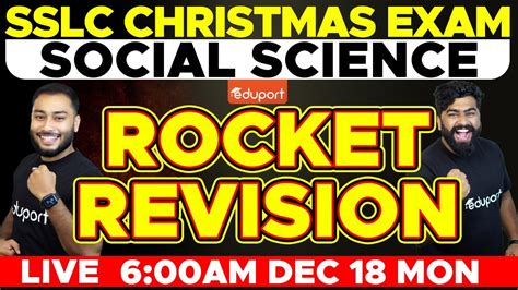 SSLC Christmas Exam Social Science Rocket Revision Eduport Class 10