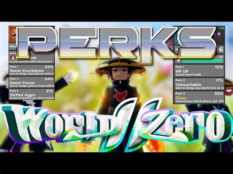 World Zero Guide Perks Roblox World Zero Youtube