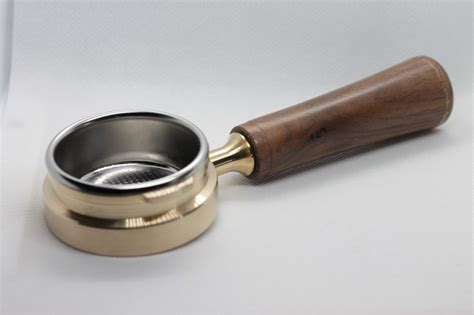 La Pavoni Naked Bottomless Custom Brass Portafilter For Pre Mills 49 Mm