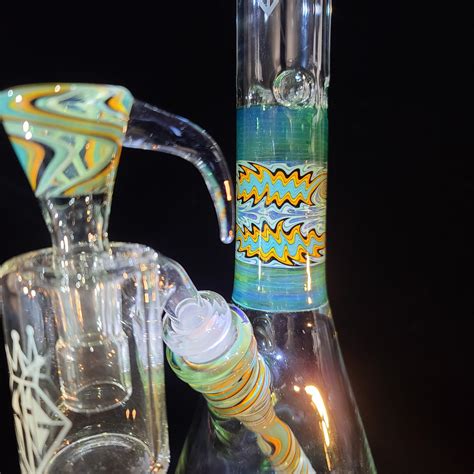 Augy 15 Linework Beaker Bong Tako Glass