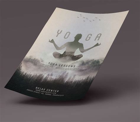 Minimalist Yoga Flyer Template Psd Graphicfy Flyers