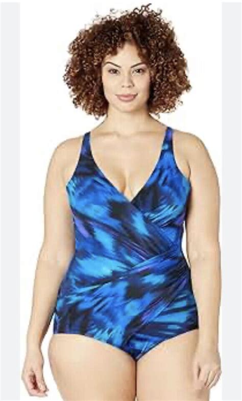 Miraclesuit Nuage Blue Oceanus One Piece Tummy Con Gem