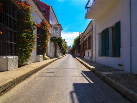 Premium Photo Street In Old City Cartagena Colombia