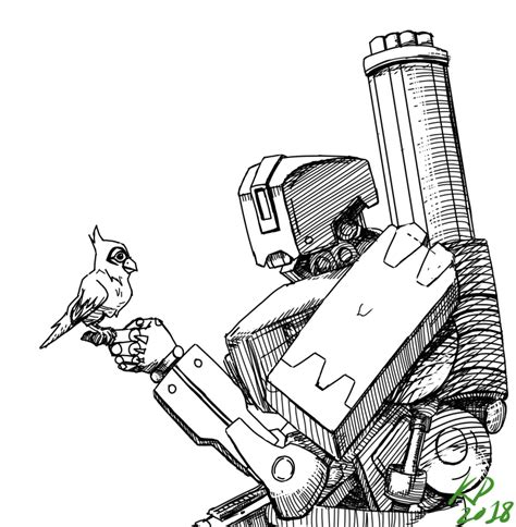 Overwatch Bastion Inked By Botanofspiritworld On Deviantart