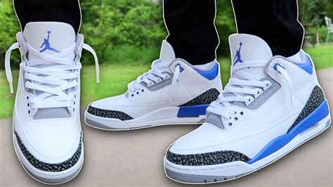 How To Lace Jordan 3s Loosely W On Feet Featuring Racer Blue