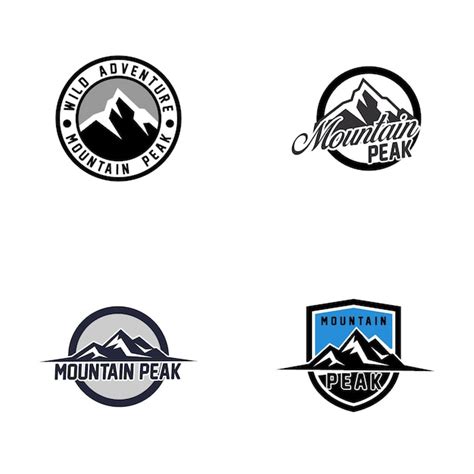 Premium Vector | Mountain peak logo