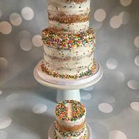 Naked Sprinkles Cake Decorated Cake By Sweet Scene Cakesdecor