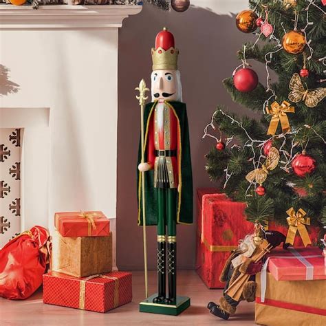 Reviews For Glitzhome In H Wooden Christmas King Nutcracker Pg