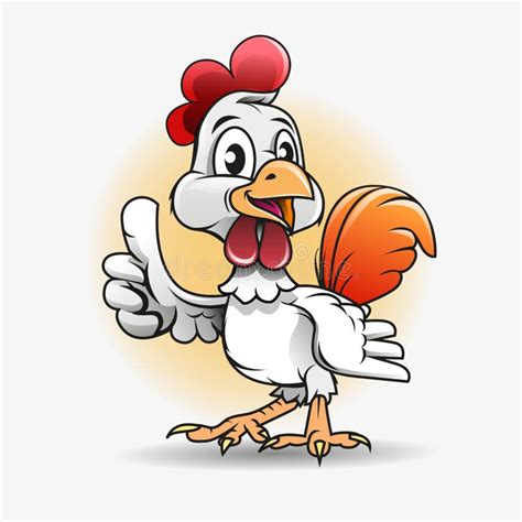 Cute Chicken Mascot Stock Vector Illustration Of Drawing