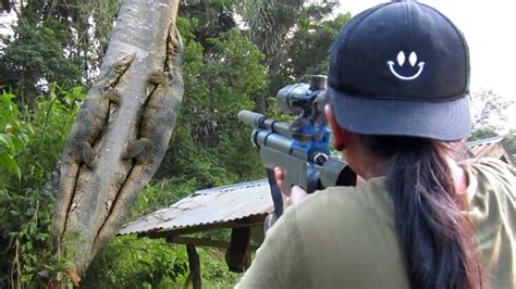 TEMBAK BIAWAK DI ATAS POHON SATU POHON DUA EKOR BIAWAK JUMBO POIN 5