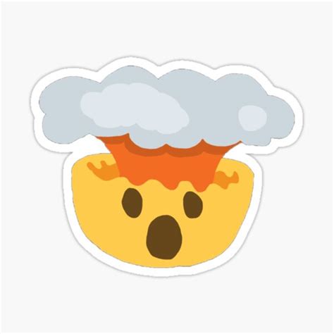 "Head Explosion Emoji" Sticker for Sale by Emoji-Express | Redbubble