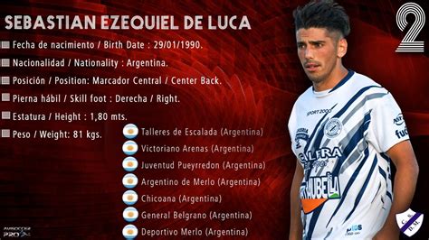 Sebastian De Luca Marcador Central Center Back Deportivo