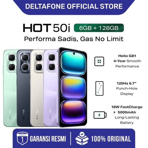 Jual Infinix Hot I GB Up To GB Extended RAM Helio G Inch Hz Punch Hole